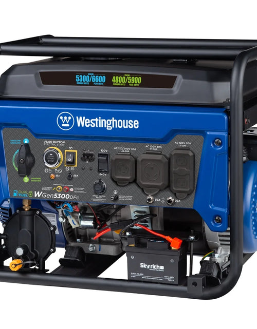 Load image into Gallery viewer, 6600 Peak Watt Home Backup Dual Fuel Portable Generator W/ Remote Electric Start &amp; CO Sensor
