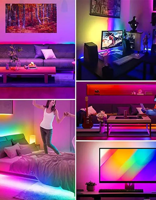 Load image into Gallery viewer, Background Atmosphere Light Strips 5050Rgb Color Bluetooth 5V Light Set TV Bedside Bar Atmosphere Light
