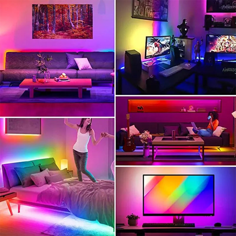 Background Atmosphere Light Strips 5050Rgb Color Bluetooth 5V Light Set TV Bedside Bar Atmosphere Light