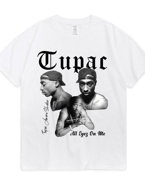 Load image into Gallery viewer, Rapper Tupac 2Pac Graphic T Shirt Fashion High Quality Short Sleeves T-Shirts Oversized Hip Hop Streetwear Men&#39;S Cotton T-Shirt
