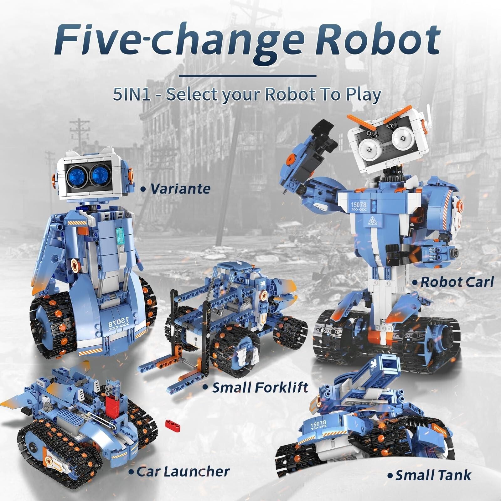 Robot Building STEM Toys: 5 in 1 STEM Projects for Kids Ages 8-12, Remote & A...