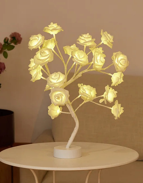 Load image into Gallery viewer, USB Battery Operated LED Table Lamp Rose Flower Bonsai Tree Night Lights Garland Bedroom Decoration Christmas Lights Home Decor
