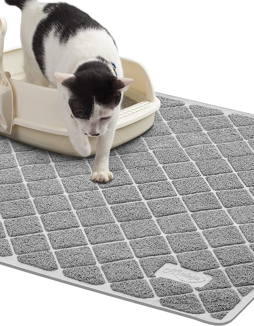 Load image into Gallery viewer, Premium Cat Litter Mat, Litter Box Mat with Non-Slip and Waterproof Backing, Litter Trapping Mat Soft on Kitty Paws and Easy to Clean, Cat Mat Traps Litter from Box
