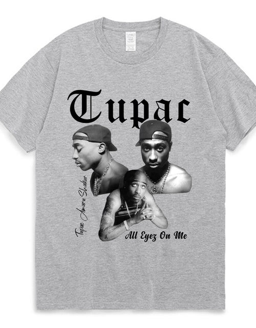 Load image into Gallery viewer, Rapper Tupac 2Pac Graphic T Shirt Fashion High Quality Short Sleeves T-Shirts Oversized Hip Hop Streetwear Men&#39;S Cotton T-Shirt
