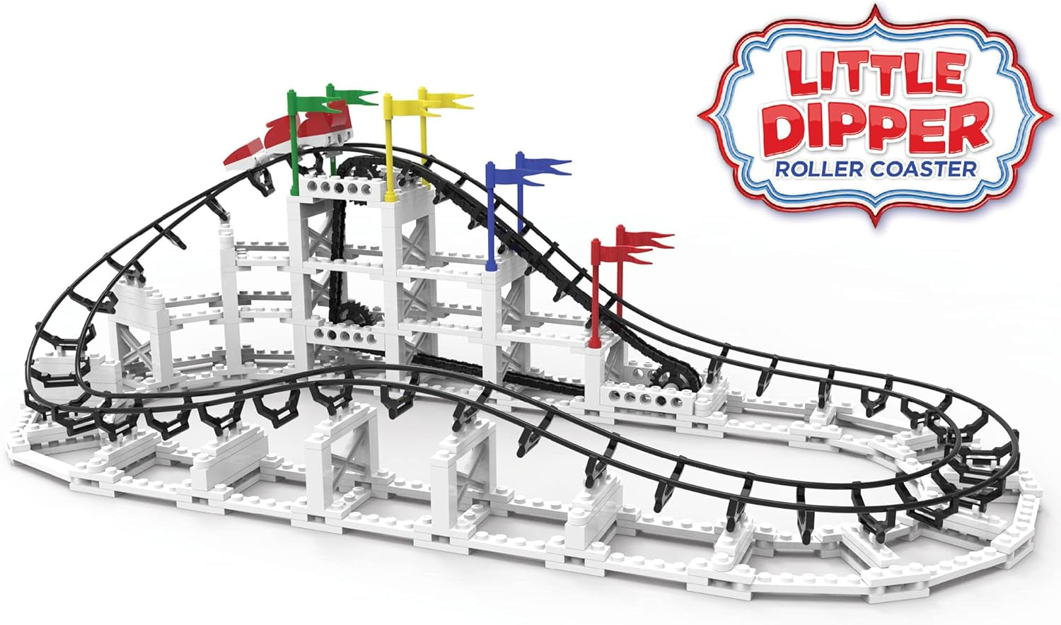 : Little Dipper - 324 Pcs, Building Brick Set, Gravity Powered Roller Coaster Model, Promotes STEM Learning