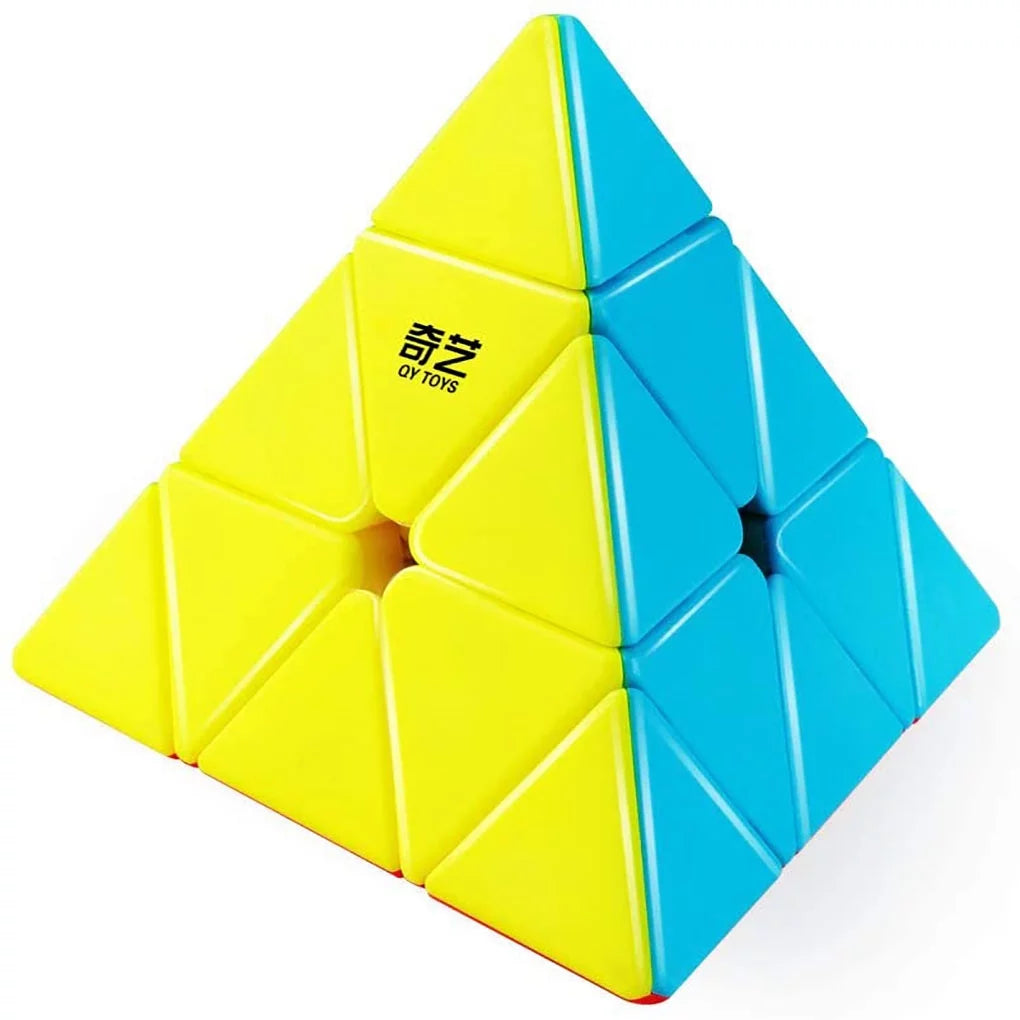 QYTOYS Qiming Pyramid Speed Cube Stickerless Triangle Cube 3X3 Puzzle