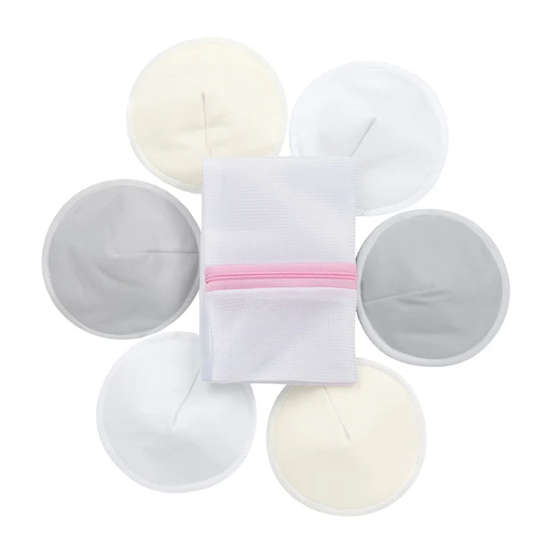 Organic Bamboo Nursing Breast Pads Reusable Nursing Pads Washable Breastfeeding Nipple Pad Nipplecovers for Breast Feeding