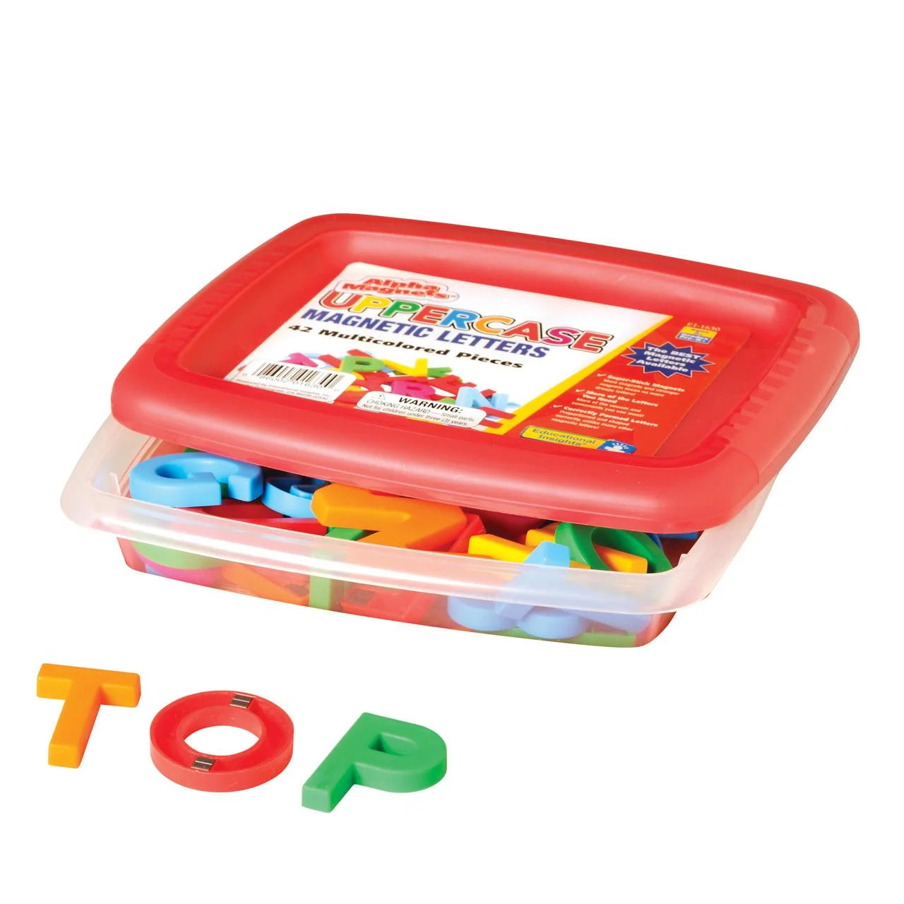 Uppercase Alphamagnets, Set of 42 Alphabet Magnetic Letters, Ages 3+