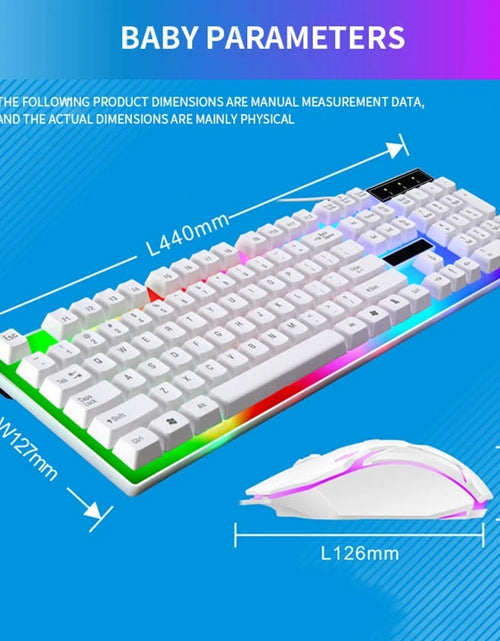 Load image into Gallery viewer, RGB Gaming Keyboard Gamer Keyboard and Mouse Kit Wired Mechanical Keyboard Gaming Keyboard and Mouse Combo for Windows PC Gamers
