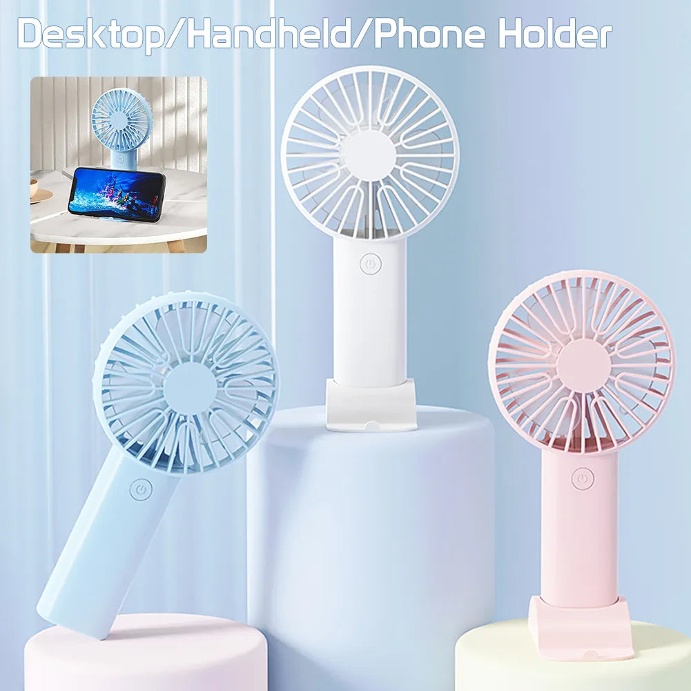 Mini Portable Fans Handheld USB Rechargeable Fan Mini Desktop Air Cooler Outdoor Fan Cooling Travel Hand Fans Ventilation Fan