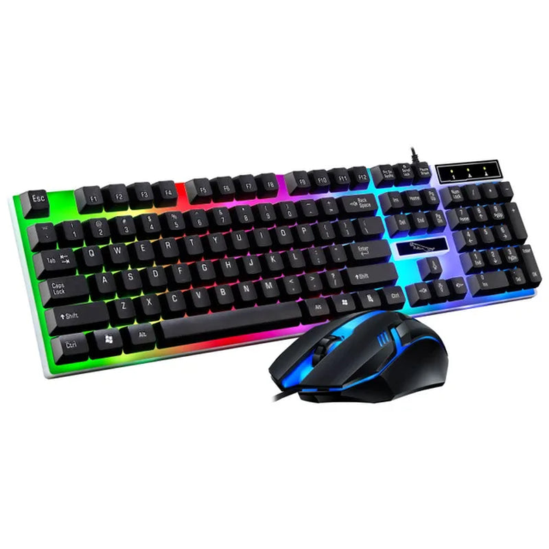 RGB Gaming Keyboard Gamer Keyboard and Mouse Kit Wired Mechanical Keyboard Gaming Keyboard and Mouse Combo for Windows PC Gamers