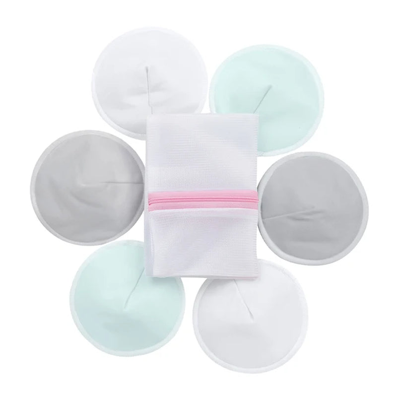 Organic Bamboo Nursing Breast Pads Reusable Nursing Pads Washable Breastfeeding Nipple Pad Nipplecovers for Breast Feeding