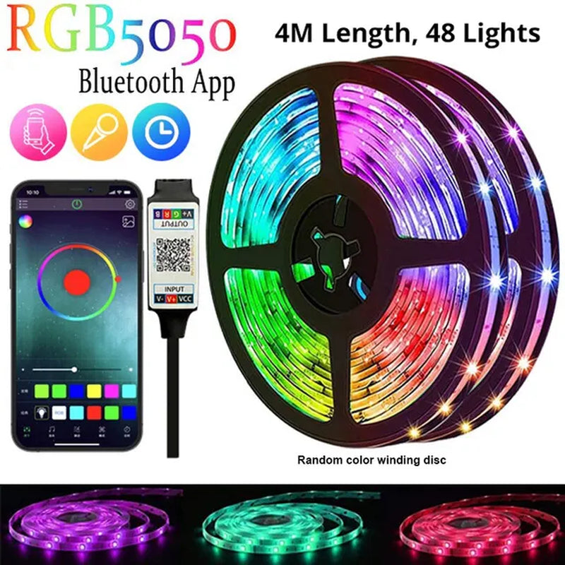 Background Atmosphere Light Strips 5050Rgb Color Bluetooth 5V Light Set TV Bedside Bar Atmosphere Light