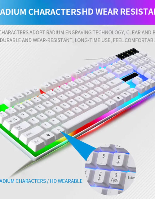 Load image into Gallery viewer, RGB Gaming Keyboard Gamer Keyboard and Mouse Kit Wired Mechanical Keyboard Gaming Keyboard and Mouse Combo for Windows PC Gamers
