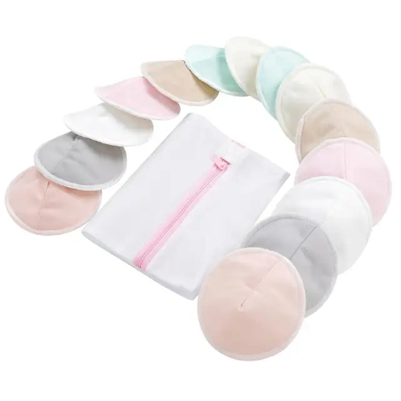 Organic Bamboo Nursing Breast Pads Reusable Nursing Pads Washable Breastfeeding Nipple Pad Nipplecovers for Breast Feeding