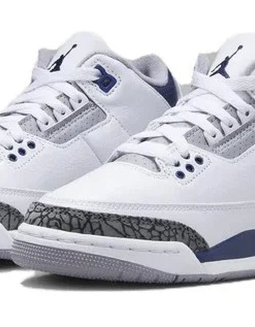 Load image into Gallery viewer, Big Kid&#39;S  3 Retro White/Midnight Navy (DM0967 140) - 4
