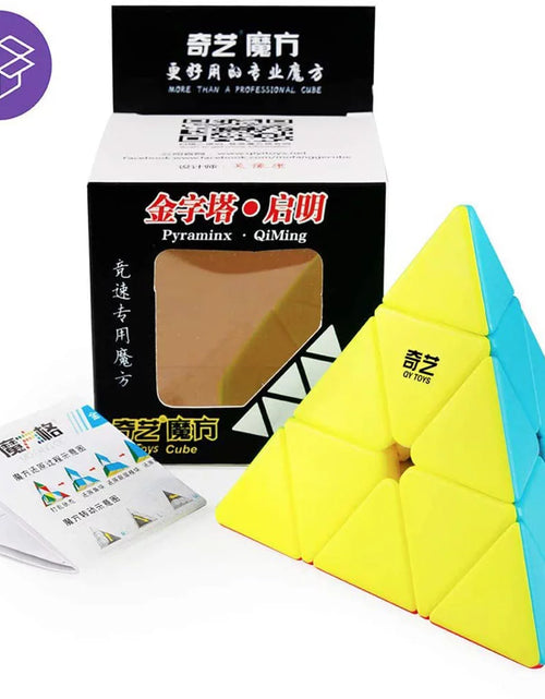 Load image into Gallery viewer, QYTOYS Qiming Pyramid Speed Cube Stickerless Triangle Cube 3X3 Puzzle
