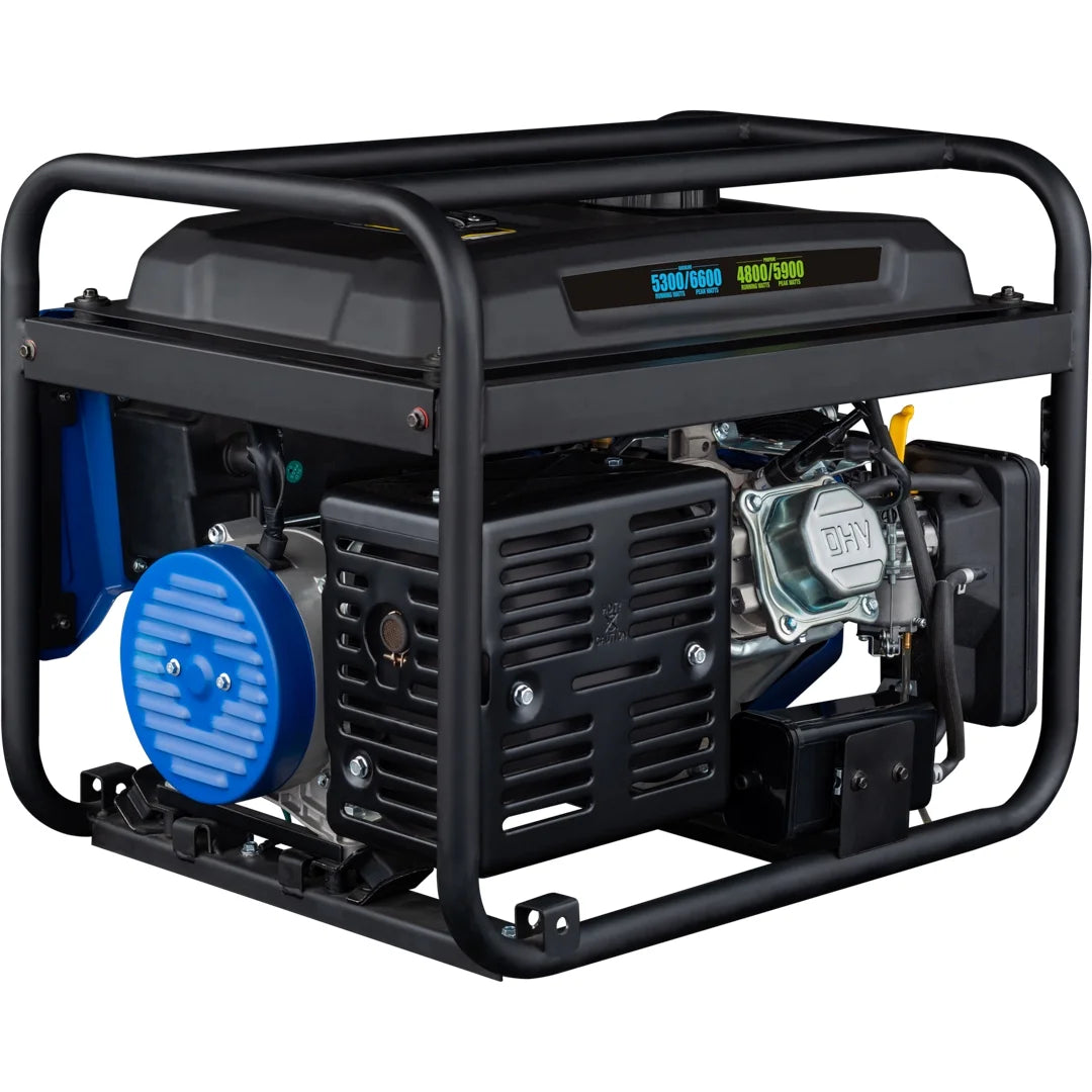 6600 Peak Watt Home Backup Dual Fuel Portable Generator W/ Remote Electric Start & CO Sensor