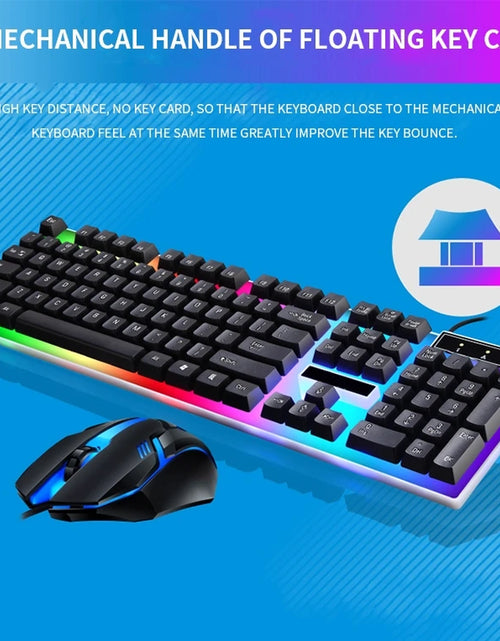 Load image into Gallery viewer, RGB Gaming Keyboard Gamer Keyboard and Mouse Kit Wired Mechanical Keyboard Gaming Keyboard and Mouse Combo for Windows PC Gamers
