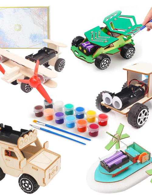 Load image into Gallery viewer, 5 in 1 STEM Kits, Wooden Science Kits for Kids, STEM Projects for Kids Ages 8-12, Science Educational Crafts Building Kit, Toys for 8 9 10 11 12 13 Year Old Boys and Girls
