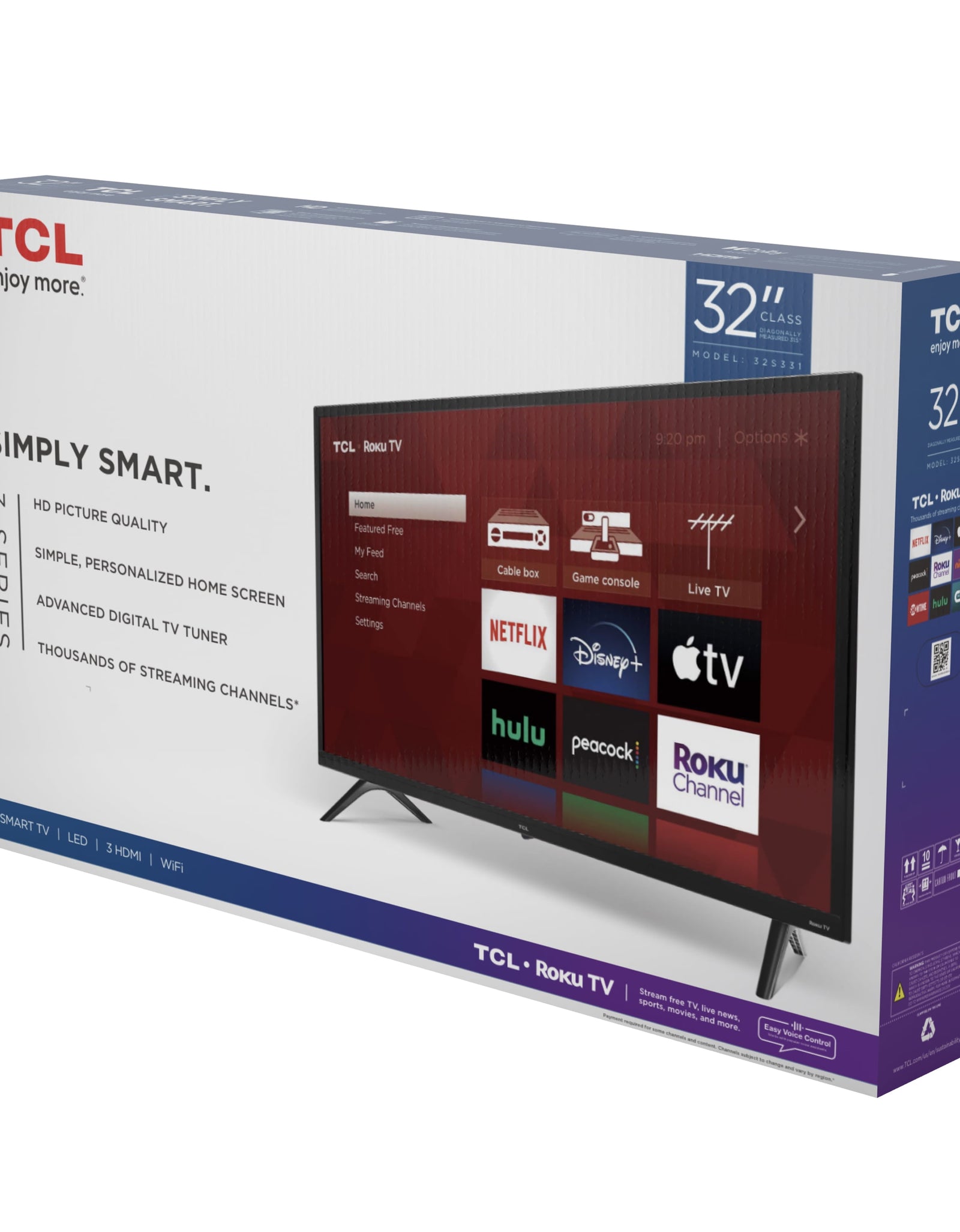 32" Class 720P HD LED Roku Smart TV 3 Series 32S331