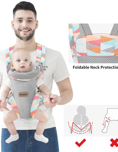 Load image into Gallery viewer, Baby Carrier, 4-In-1 Colorful Baby Carrier, Front and Back Baby Sling with Adjustable Holder
