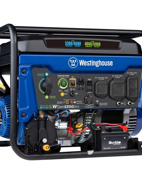 Load image into Gallery viewer, 6600 Peak Watt Home Backup Dual Fuel Portable Generator W/ Remote Electric Start &amp; CO Sensor
