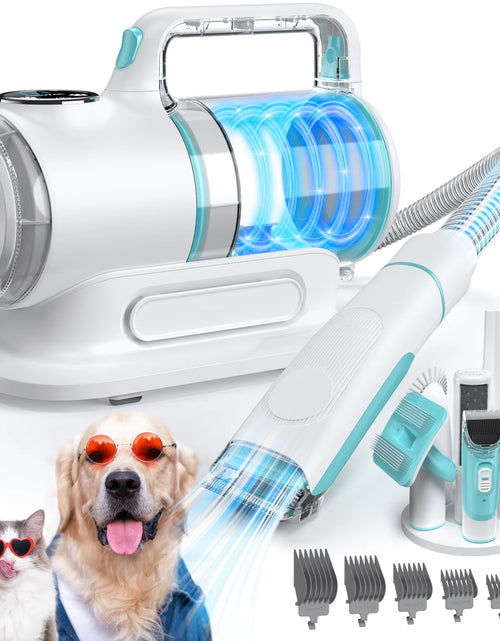 Load image into Gallery viewer, Dog Grooming Kit Vacuum, 6 in 1 Pet Grooming Vacuum, 11000PA Dog Clippers for Grooming, Dog Vacuum for Shedding Grooming, Suction 99% Dog Hair, Low Noise Pet Vacuum Grooming Kit for Dog Cat
