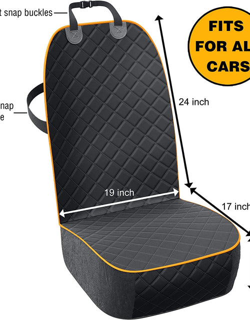 Load image into Gallery viewer, Front Dog Car Seat Cover for SUV, Trucks, Sedans. Waterproof Car Seat Covers for Dogs Front Seats Only. Car Seat Protector for Dogs - Orange
