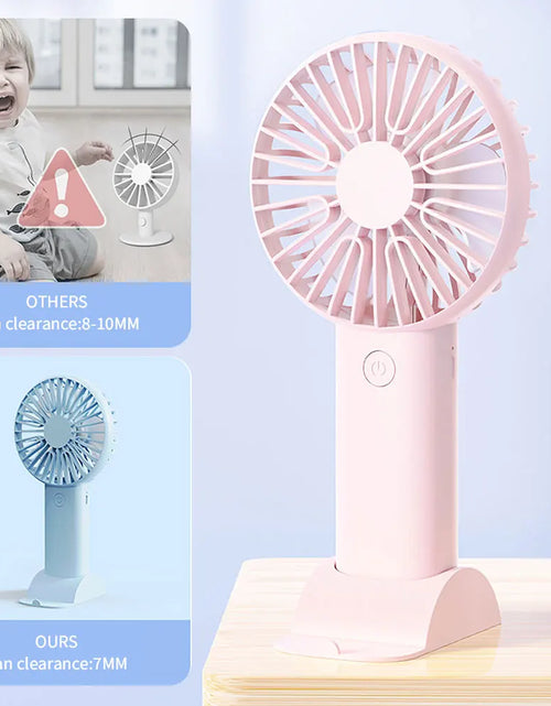 Load image into Gallery viewer, Mini Portable Fans Handheld USB Rechargeable Fan Mini Desktop Air Cooler Outdoor Fan Cooling Travel Hand Fans Ventilation Fan
