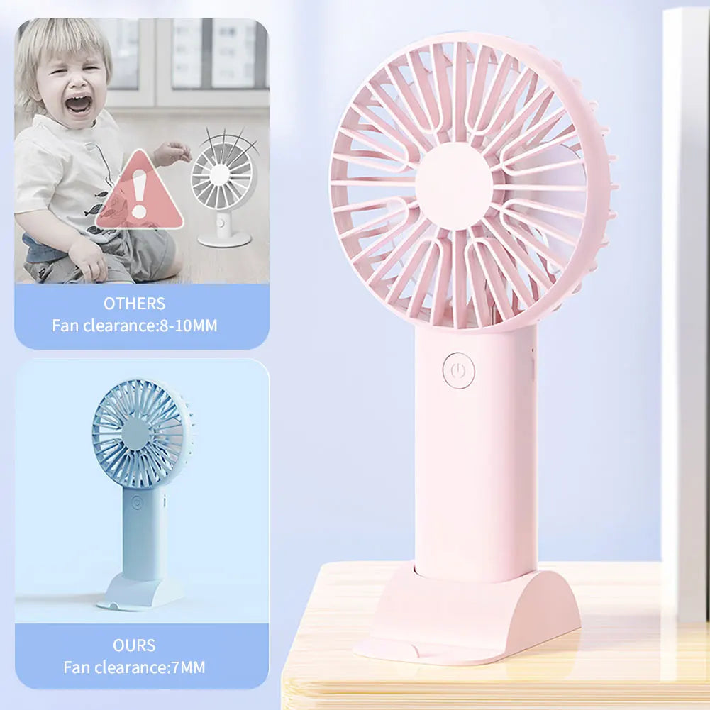 Mini Portable Fans Handheld USB Rechargeable Fan Mini Desktop Air Cooler Outdoor Fan Cooling Travel Hand Fans Ventilation Fan