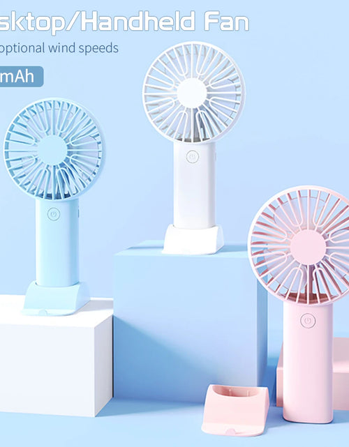 Load image into Gallery viewer, Mini Portable Fans Handheld USB Rechargeable Fan Mini Desktop Air Cooler Outdoor Fan Cooling Travel Hand Fans Ventilation Fan
