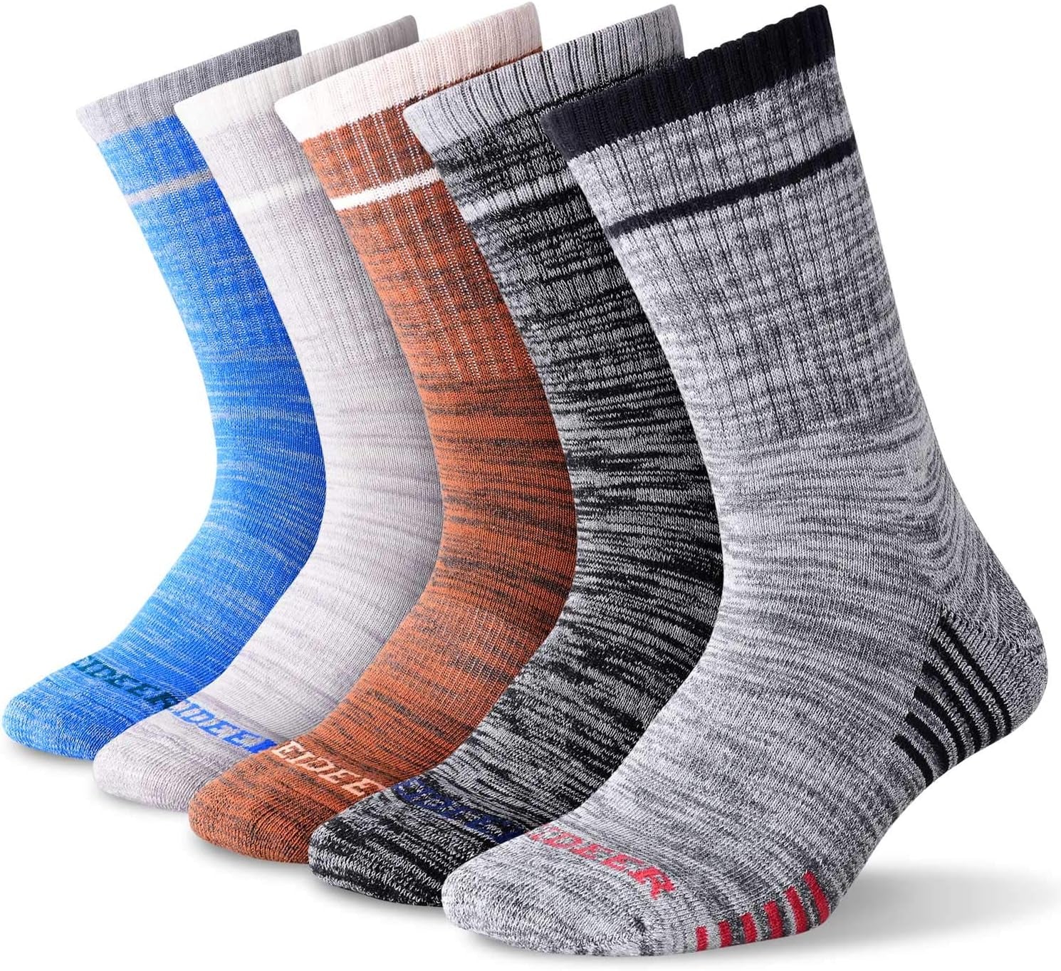 Men'S Hiking Walking Socks, Multi-Pack Wicking Cushioned Outdoor Recreation Hiking Socks