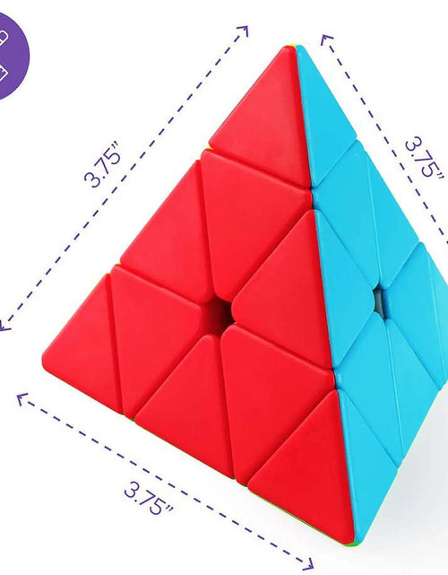 Load image into Gallery viewer, QYTOYS Qiming Pyramid Speed Cube Stickerless Triangle Cube 3X3 Puzzle
