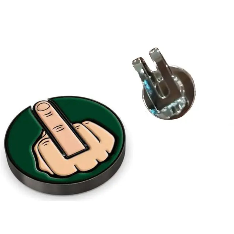 Funny Middle Finger Golf Ball Marker Golf Hat Clip Marker Magnetic Removable Golf Ball Position Mark Golf Accessories