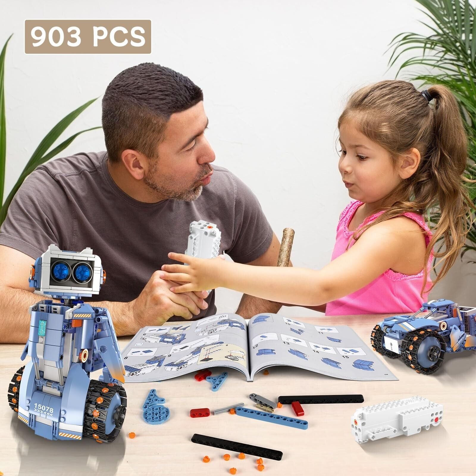 Robot Building STEM Toys: 5 in 1 STEM Projects for Kids Ages 8-12, Remote & A...