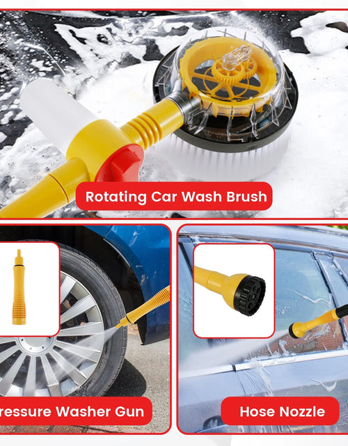 Load image into Gallery viewer, Car Wash Brush Kit 360° Rotating Car Cleaning Brush with Foam Bottle and Long Handle Scratch Free High Pressure Car Scrub Brush for Cleaning Vehicle Garden Home Pet
