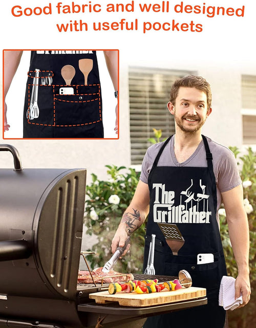 Load image into Gallery viewer, Funny Cooking Chef Apron with Pockets BBQ Kitchen Work Aprons Birthday Dad Creative Gifts
