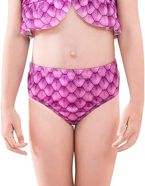 Load image into Gallery viewer, 5Pcs Girls Swimsuit Mermaid Tails for Swimming Princess Bikini Bathing Suit Set Costume (No Monofin)
