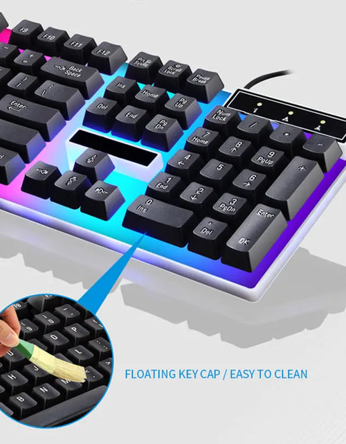 Load image into Gallery viewer, RGB Gaming Keyboard Gamer Keyboard and Mouse Kit Wired Mechanical Keyboard Gaming Keyboard and Mouse Combo for Windows PC Gamers
