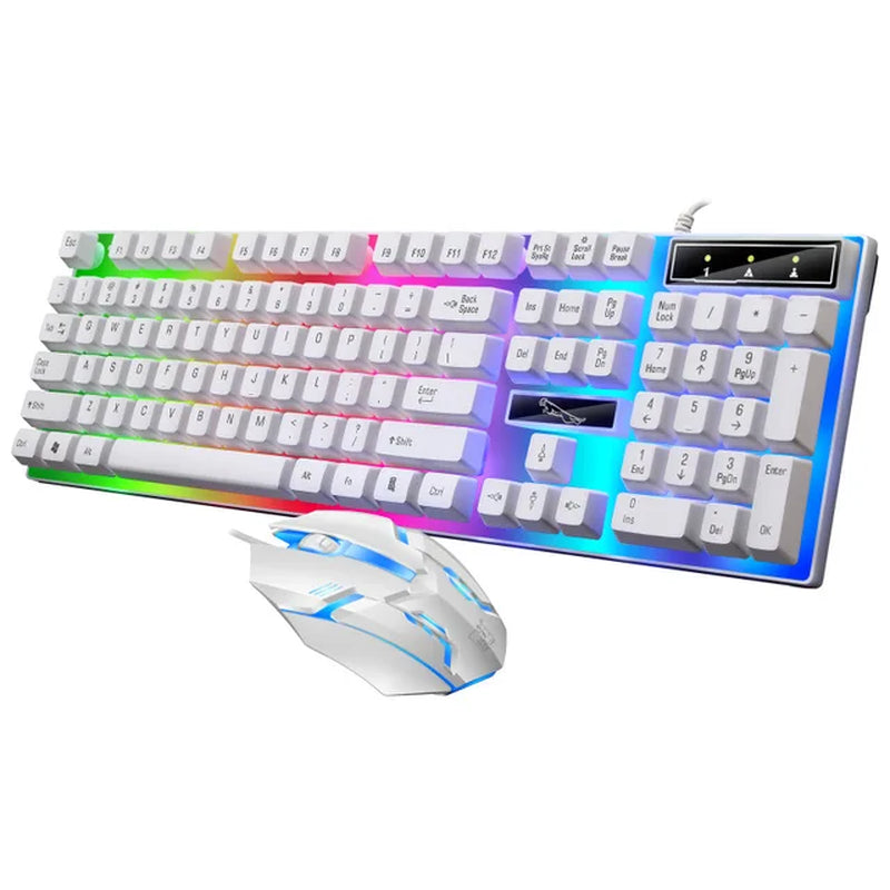 RGB Gaming Keyboard Gamer Keyboard and Mouse Kit Wired Mechanical Keyboard Gaming Keyboard and Mouse Combo for Windows PC Gamers