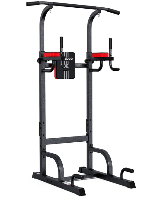 Load image into Gallery viewer, Body Champ Multifunction Power Tower Dip Station Pull up Bar Power Rack for Home Gym Strength Training Workout Equipment Max Weight 480Lbs
