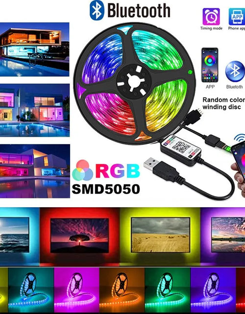 Load image into Gallery viewer, Background Atmosphere Light Strips 5050Rgb Color Bluetooth 5V Light Set TV Bedside Bar Atmosphere Light
